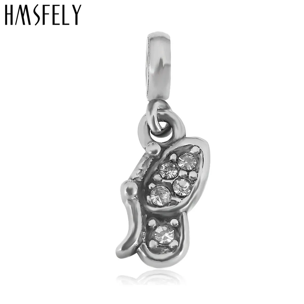 Подвеска из нержавеющей стали HMSFELY 316L золотистая подвеска с кристаллами