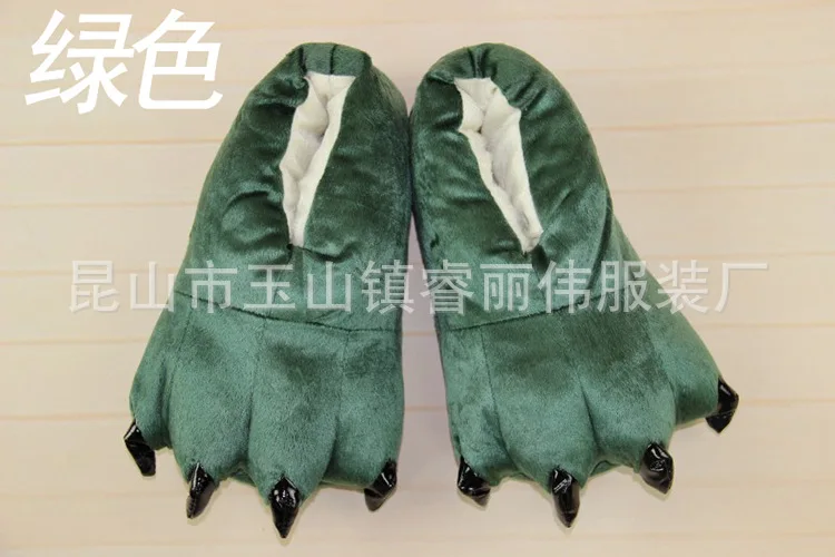 

Autumn and Winter with Warm Slipper Cartoon Gloves Cotton Slippers Slipper Dinosaur Lion Tianma Paw Cute Home Shoes
