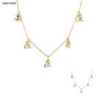 Длинная цепочка-чокер ANDYWEN из стерлингового серебра 925 пробы, ожерелье с подвесками в виде пчелы, модные ювелирные украшения с кристаллами из циркония для вечеринки, модные ювелирные украшения 2021