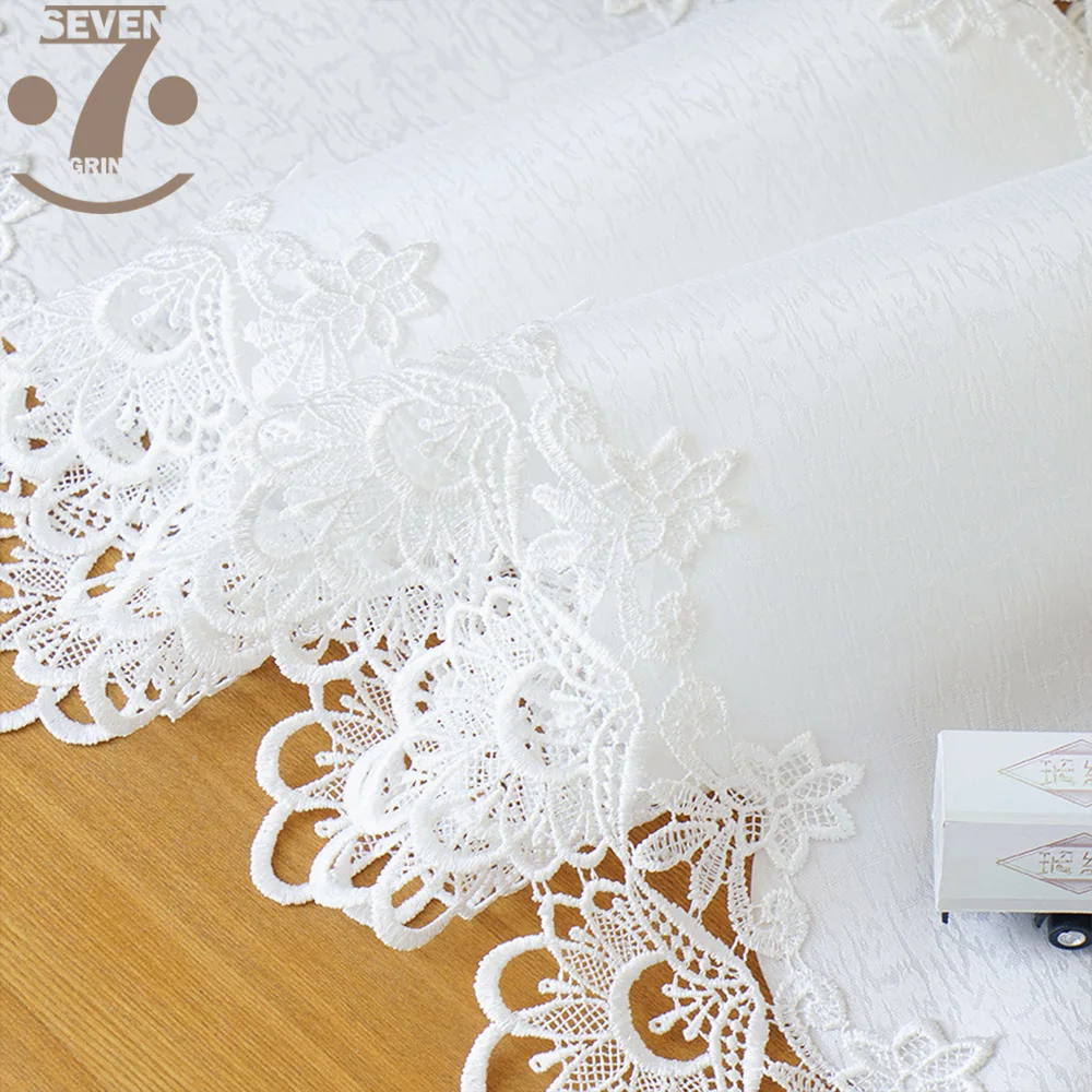 Домашняя декоративная обеденная Банкетная скатерть белого цвета из 100%