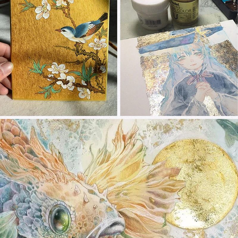 Имитация листьев Золота Хлопья медные хлопья для скольжения декоративное