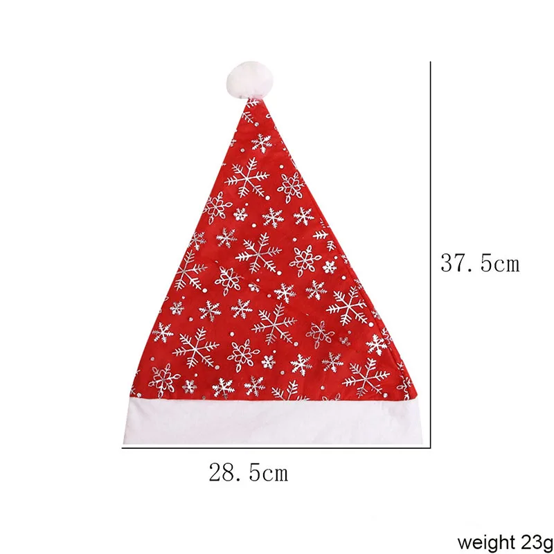 Новые рождественские шляпы Золотая серебряная Луна Снежинка Санта шляпа дети
