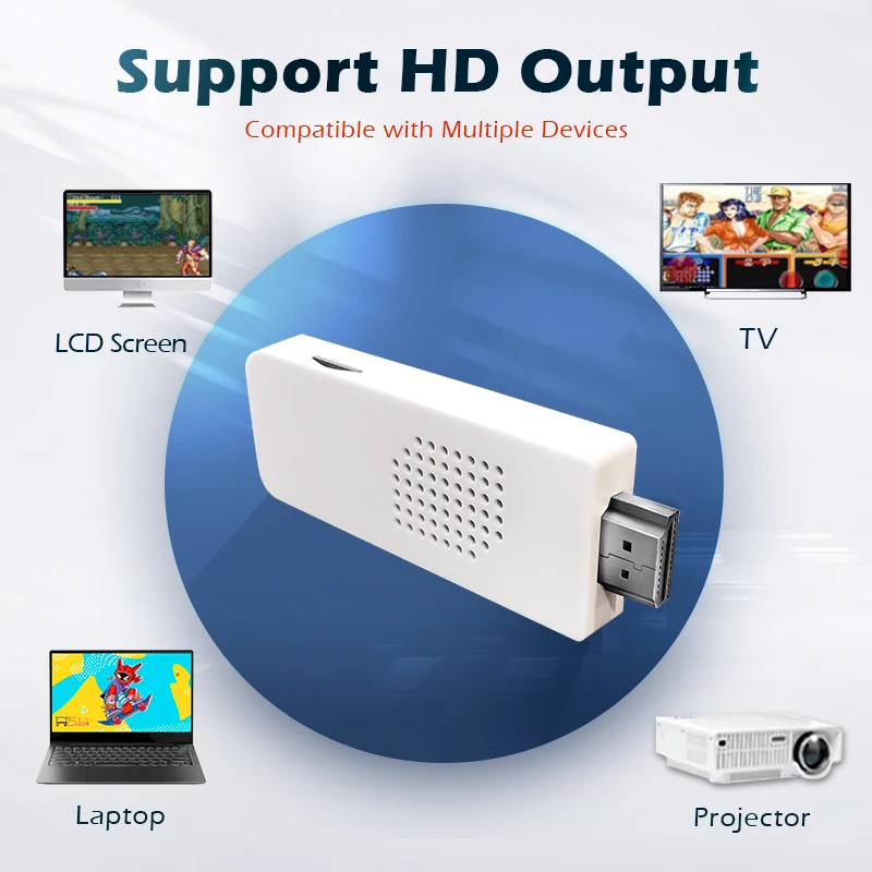 Игровая консоль для аркадной игры 4K HD Беспроводной Ретро ТВ игровой плеер с 1797