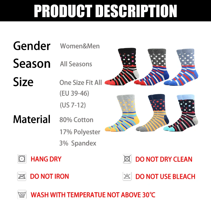 

Happy Harajuku Fashion Trend Striped Designer Men's Socks Fun Sox Color Comb Cotton Casual Street Style Kawaii Hip Hop Socks