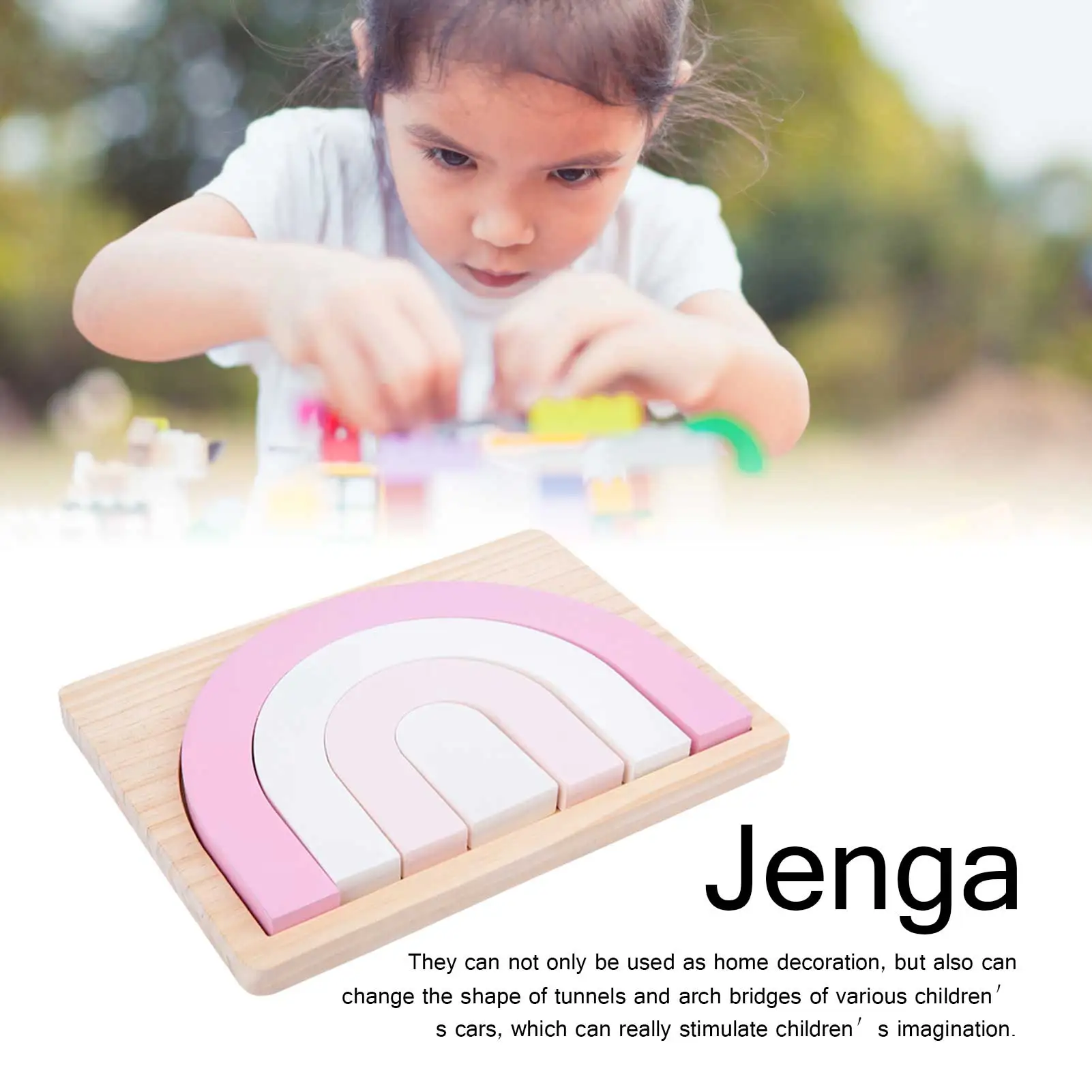 

Baby Rainbow Stacker Wooden Building Blocks Toys Montessori Educational Kids Creative Rainbow Blocks Toys For Children