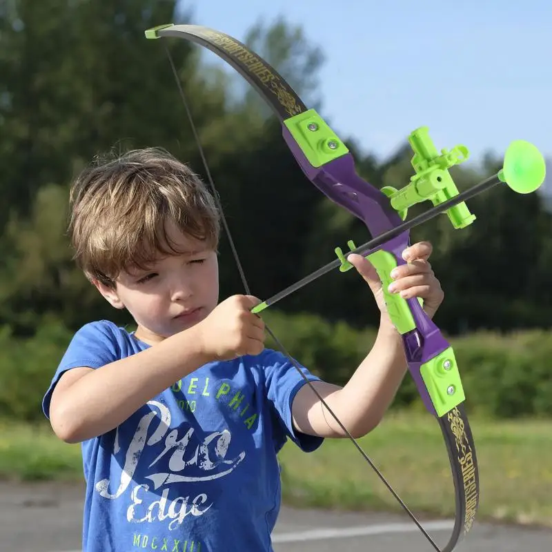 

Arrows Shoot with 12pcs Bow Outdoor Toys Safety Fold Sword Sligtshot For Children Toy Set Plastic Sports Gift