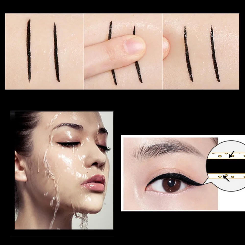 Miss Rose брендовый фотокосметический Карандаш Водостойкий черный двухсторонний