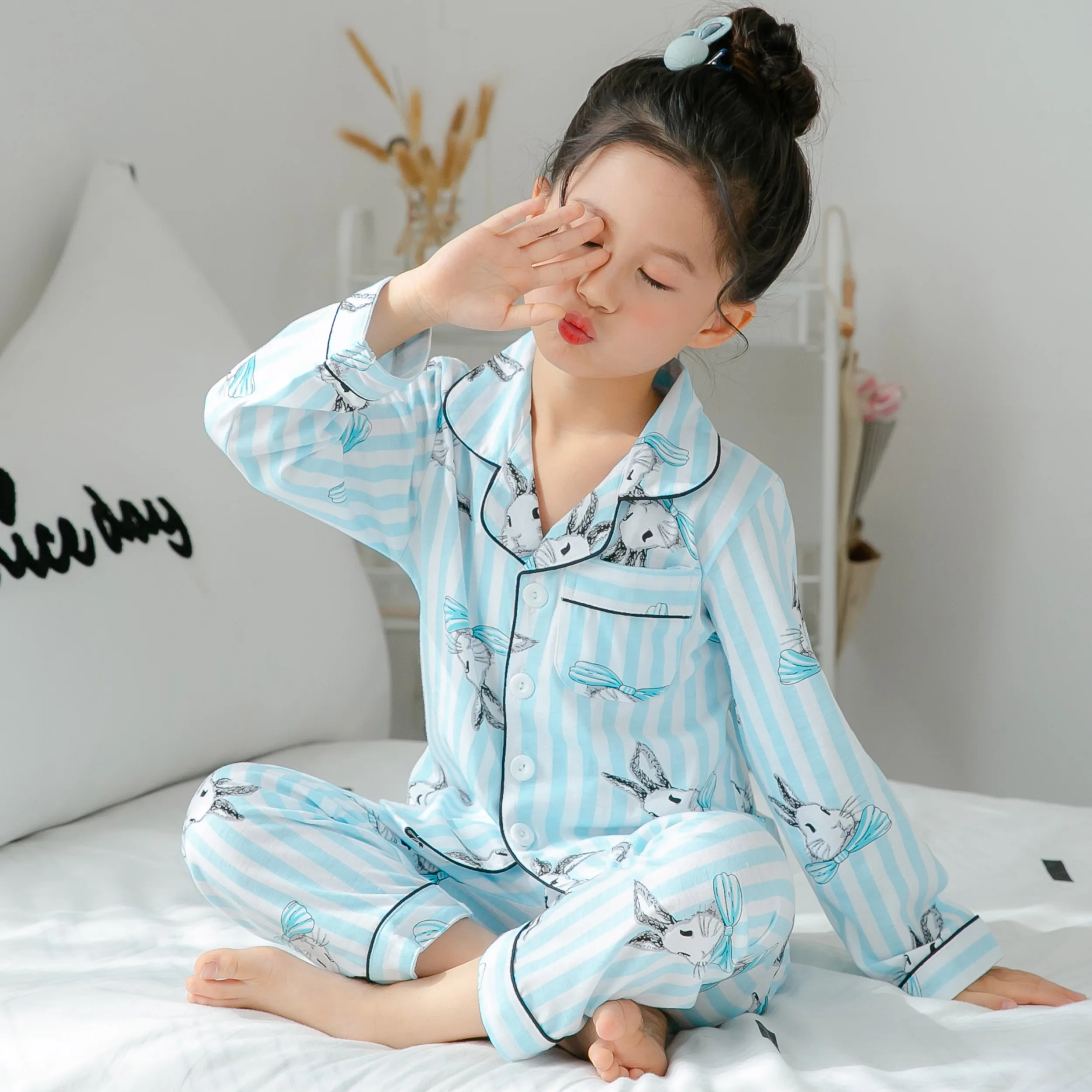 Детские пижамы 2021 хлопковая одежда для сна мальчиков и девочек пижамные