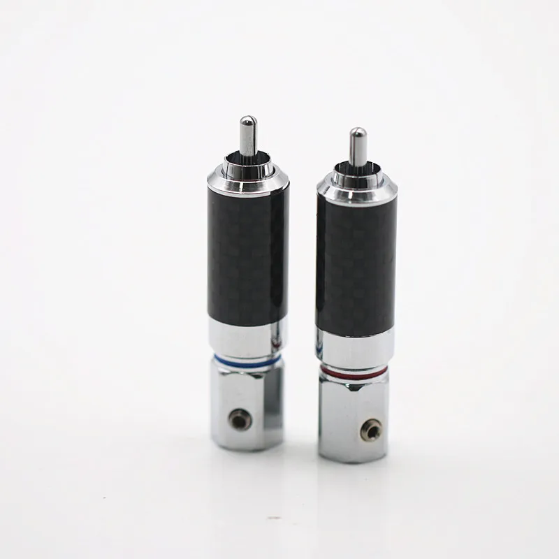 4 серебряных цвета аудио кабель Lotus AV разъем из углеродного волокна позолоченный