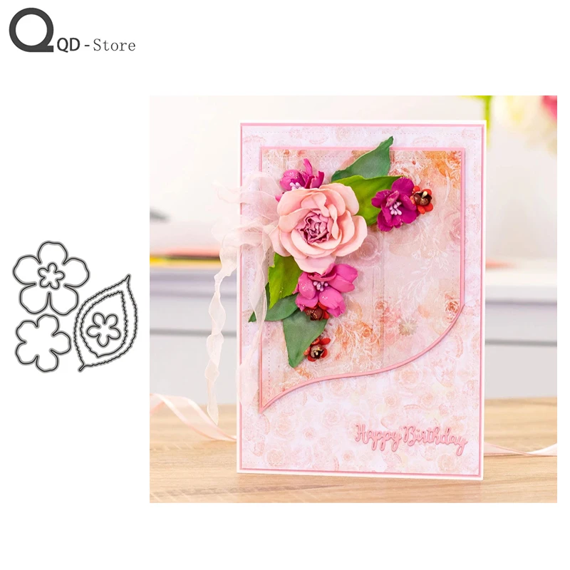 Цветы и листья Трафаретный вырубной штамп штампов пресс-форма для скрапбукинга