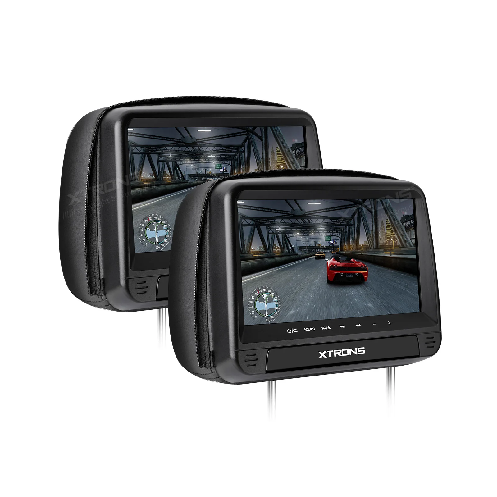 XTRONS мониторы 2 шт. 9 дюймов HD цифровая панель кожаный чехол автомобильный