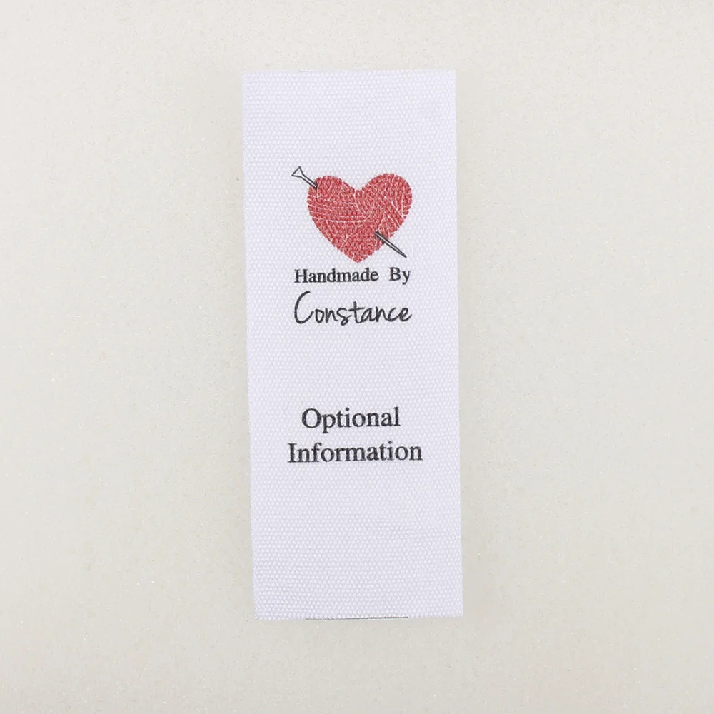 

Custom folding labels / custom brand, clothing labels, high-quality printing, Hand knitting, fabric 100% cotton, (MD2009)