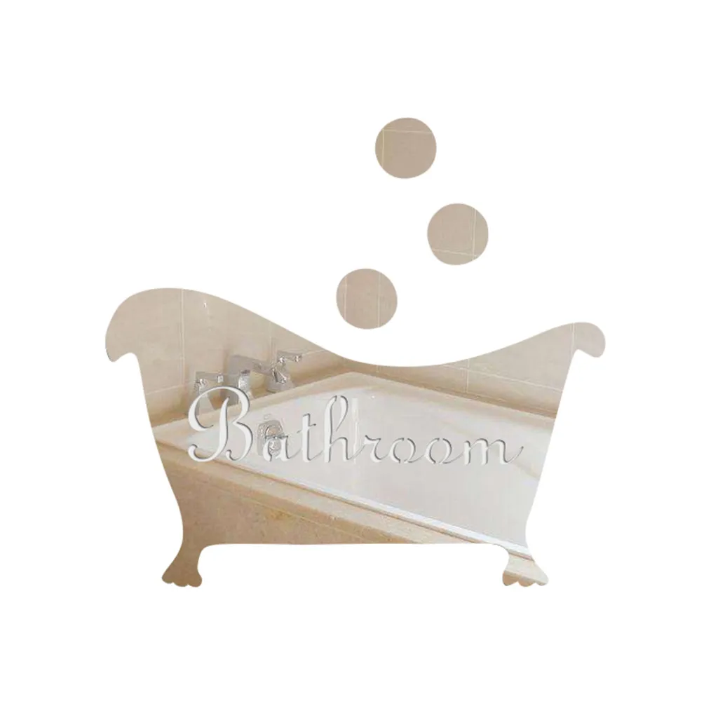 3D Зеркальная Наклейка забавный знак входной двери для детей мужчин женщин ванной