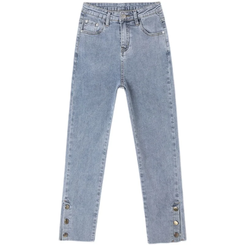 

Split Jeans for Women 2021 New Spring European Goods Fashionable Cropped Small Spring Pants Cropped Pants