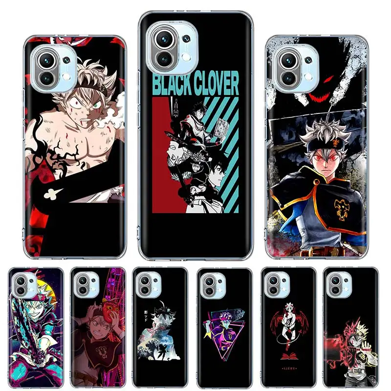 

Black Clover Asta Case Funda For Xiaomi Mi Note 10 Lite 11 Ultra 9T 10T Pro 10S Poco X3 NFC F2 F3 M2 A2 A3 Cover Coque