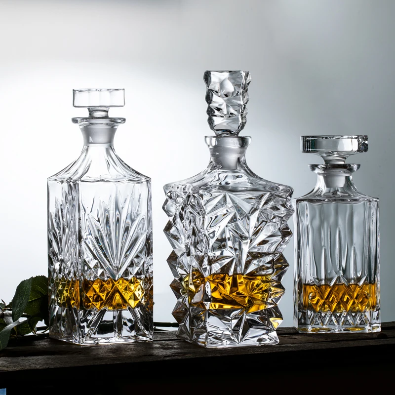 

Whisky household wine bottle crystal glass foreign wine bottle creative wine bottle red wine dispenser luxury decoration