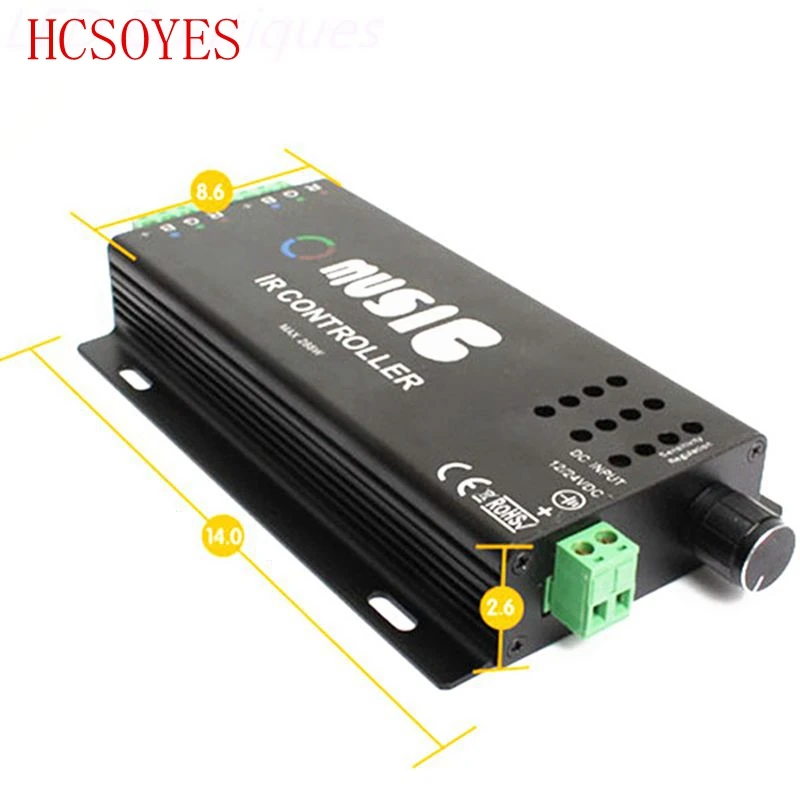 DC12 24V 24 клавиши музыкальный контроллер 3 канала ИК пульт RGB чувствительный к звуку