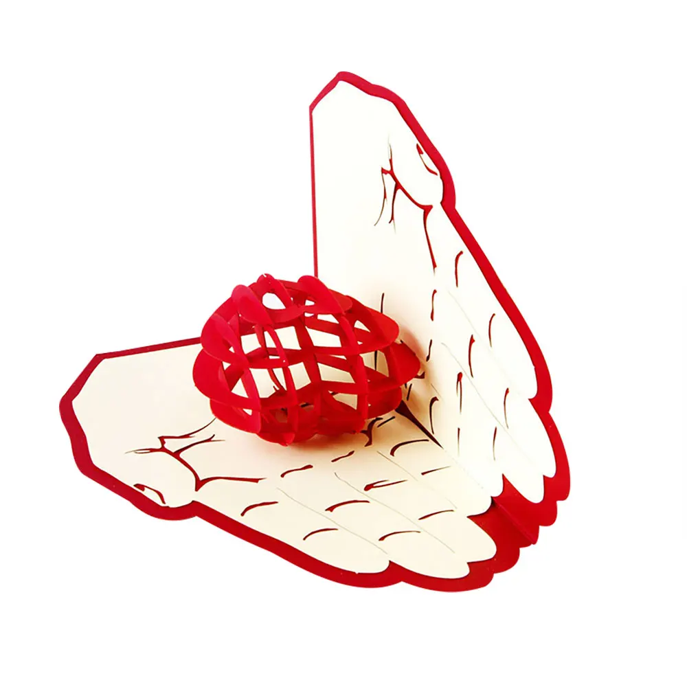 

3D стерео сердце в руке поздравительная открытка творческий фестиваль Вечеринка фотоизысканная открытка благословения на День Благодарени...