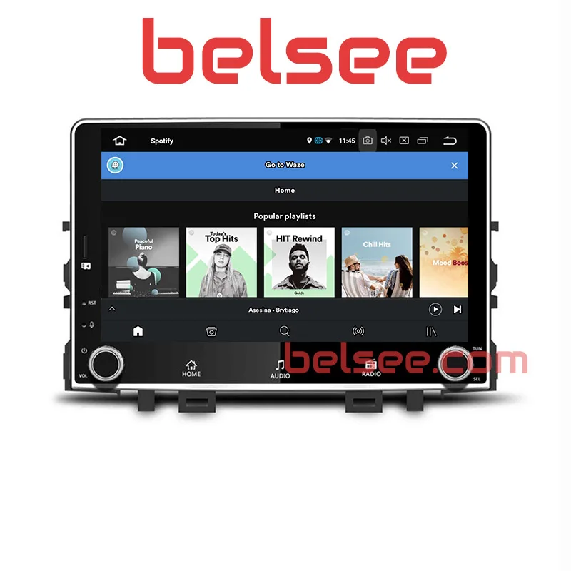 Belsee Восьмиядерный PX5 Ram 4+ 64GB Android 9,0 Авторадио мультимедийное головное устройство gps Navi для Kia Rio 4 K2