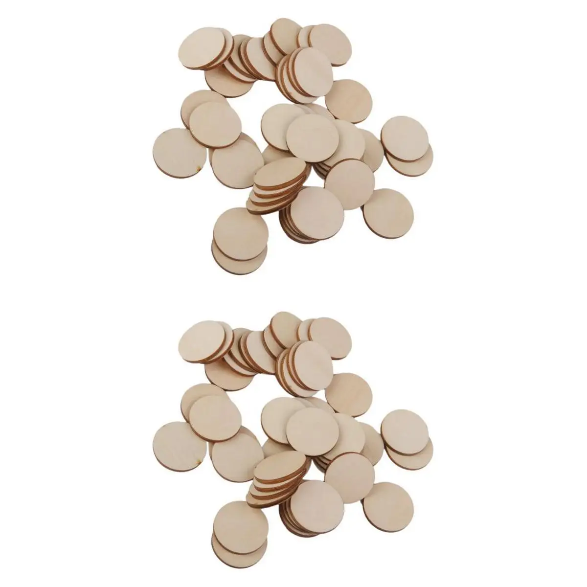 80x пустые простые круглые отрезные деревянные ломтики диски художественные