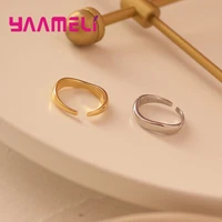 creative trendy 925 sterling silver handmade rings irregular wave smooth engagement gifts jewelry for women girl