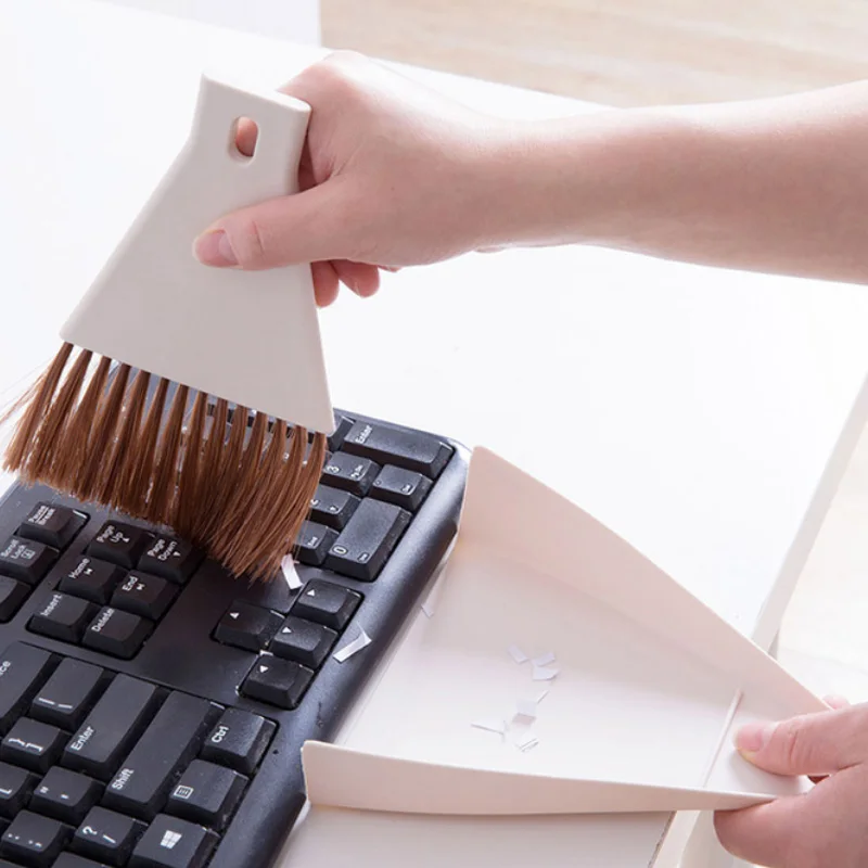 Мини Настольная щетка и совок набор лопатка для мусора клавиатура очистки пыли