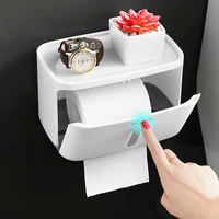 toilet tissue box toilet toilet paper rack pumping paper box toilet paper box free perforated waterproof roll paper tube