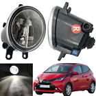 1 пара автомобилей спереди H11 светодиодный Противотуманные фары 12V для Toyota Aygo (_ B4 _) 2014 2015 2016 2017 2018 Галогенные Противотуманные светильник DRL головной светильник