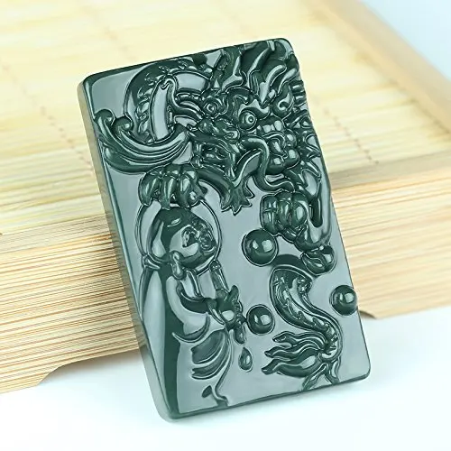 LETSFUN Изящные ювелирные изделия 100% натуральный зеленый нефрит мальчик выглядит