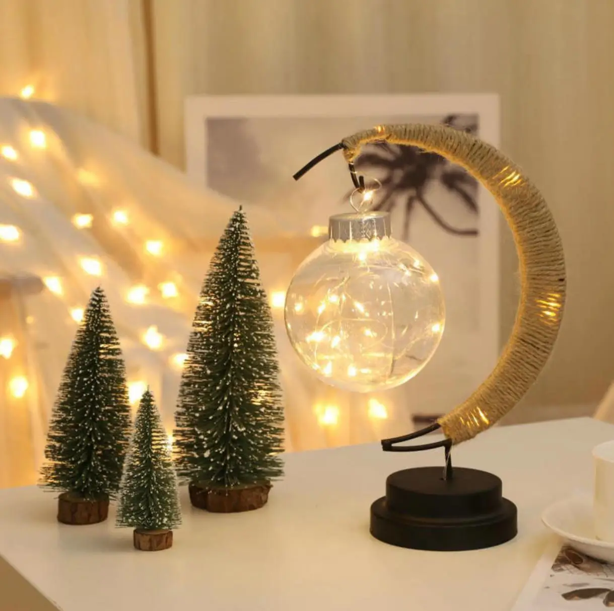 

Led moon wishing ball shape lamp girl heart table lamp decorative lamp