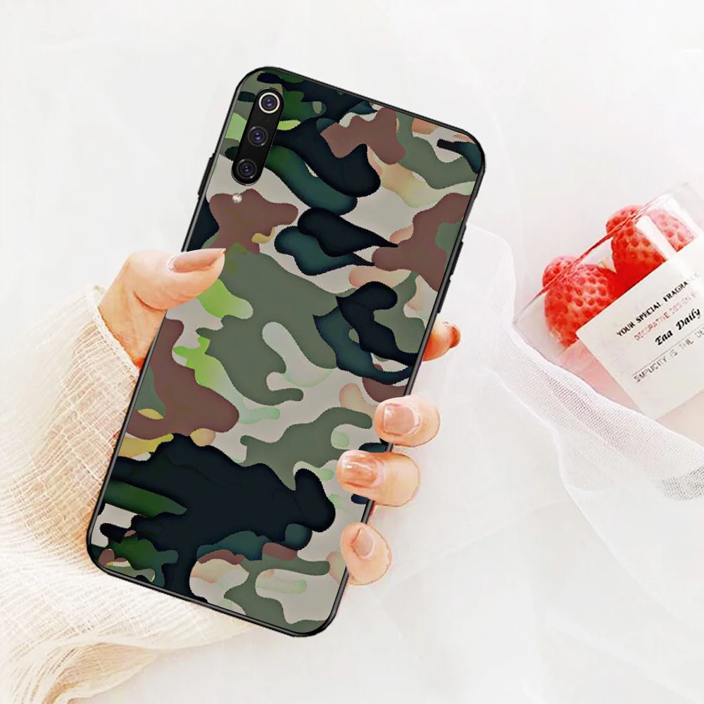 Чехол для телефона камуфляжный армейский черный Xiaomi 8 9 se 5X Redmi 6pro 6A 4X 7 5plus note 5
