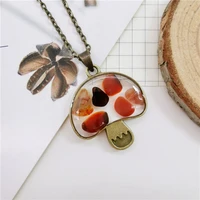 garnet resin necklace contracted pendant lovely creative necklace for birthday gift