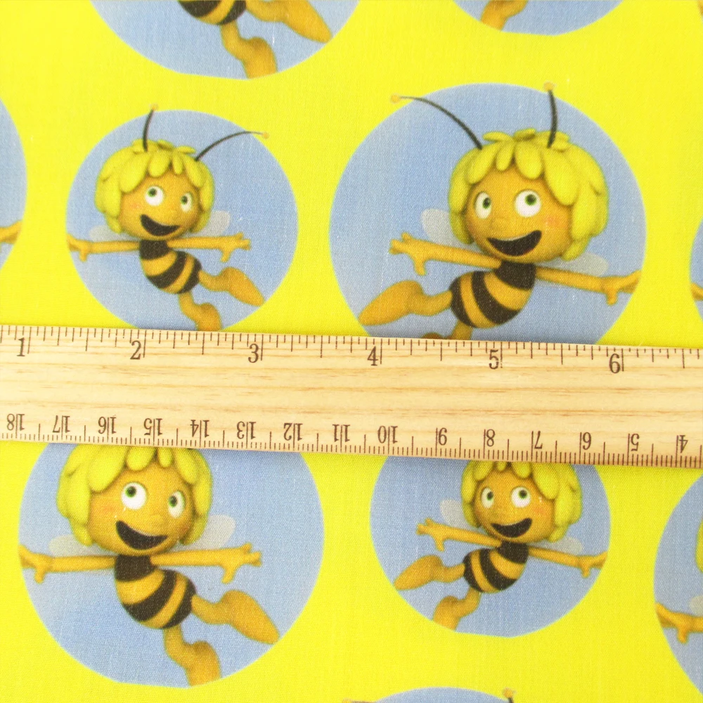 Желтая Пчелка полиэстер хлопок Материал ткани лоскутное шитье стеганые