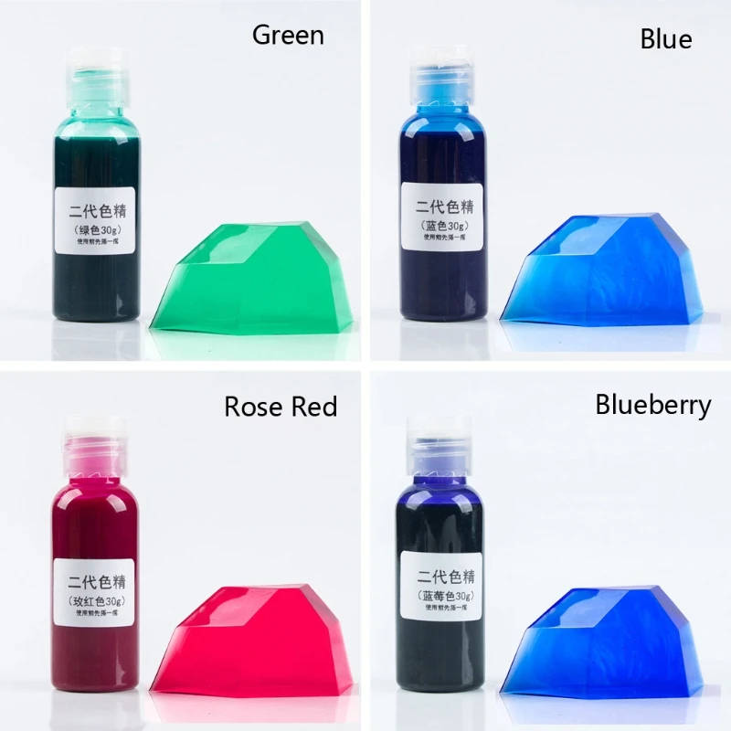 

24 Color Large Bottle 30ml Resin Pigment Kit Transparent Epoxy UV Resin Coloring Dye Pigment Colorant Fading Resistance