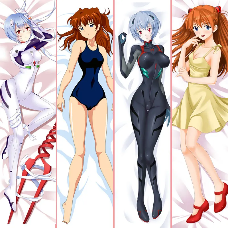 

EVANGELION Asuka Langley Soryu Ayanami Rei Dakimakura Cover Anime Pillow Case Hugging Body Otaku Cushion Kawaii Girl Pillowcase