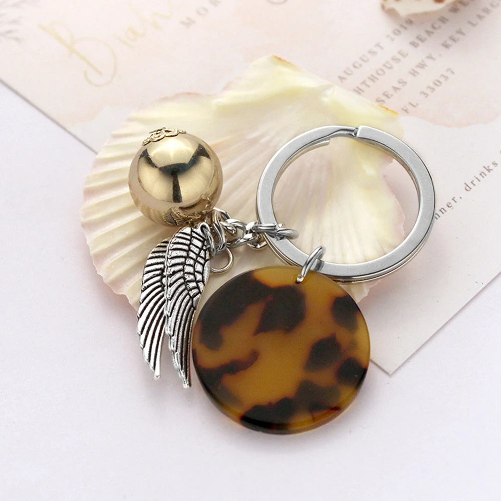 

Movie Jewelry Vintage Style Toy Classic Round Angel Wing Golden Snitch Deathly Hallows Charm Keychain For Men Women Keyring Gift