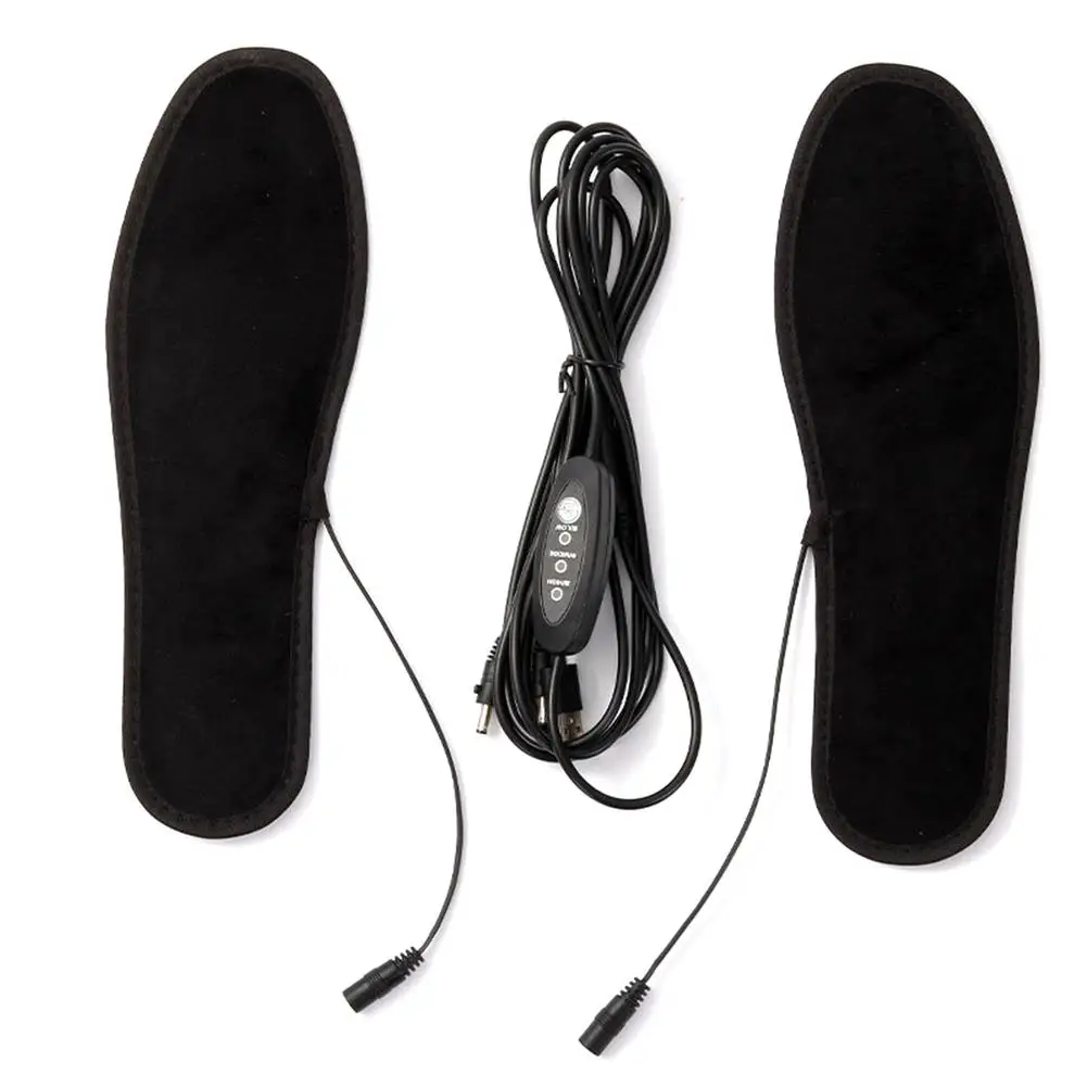 USB Heated Shoe Insoles For Feet Warm Sock Pad Mat Electrically Heating Insoles Energy-Saving Washable Foot Patch Thermal Insole