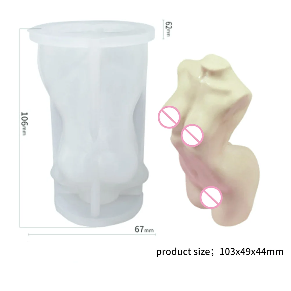 Новый Для мужчин женщин лампы в форме свечи силиконовые формы 3D мужской