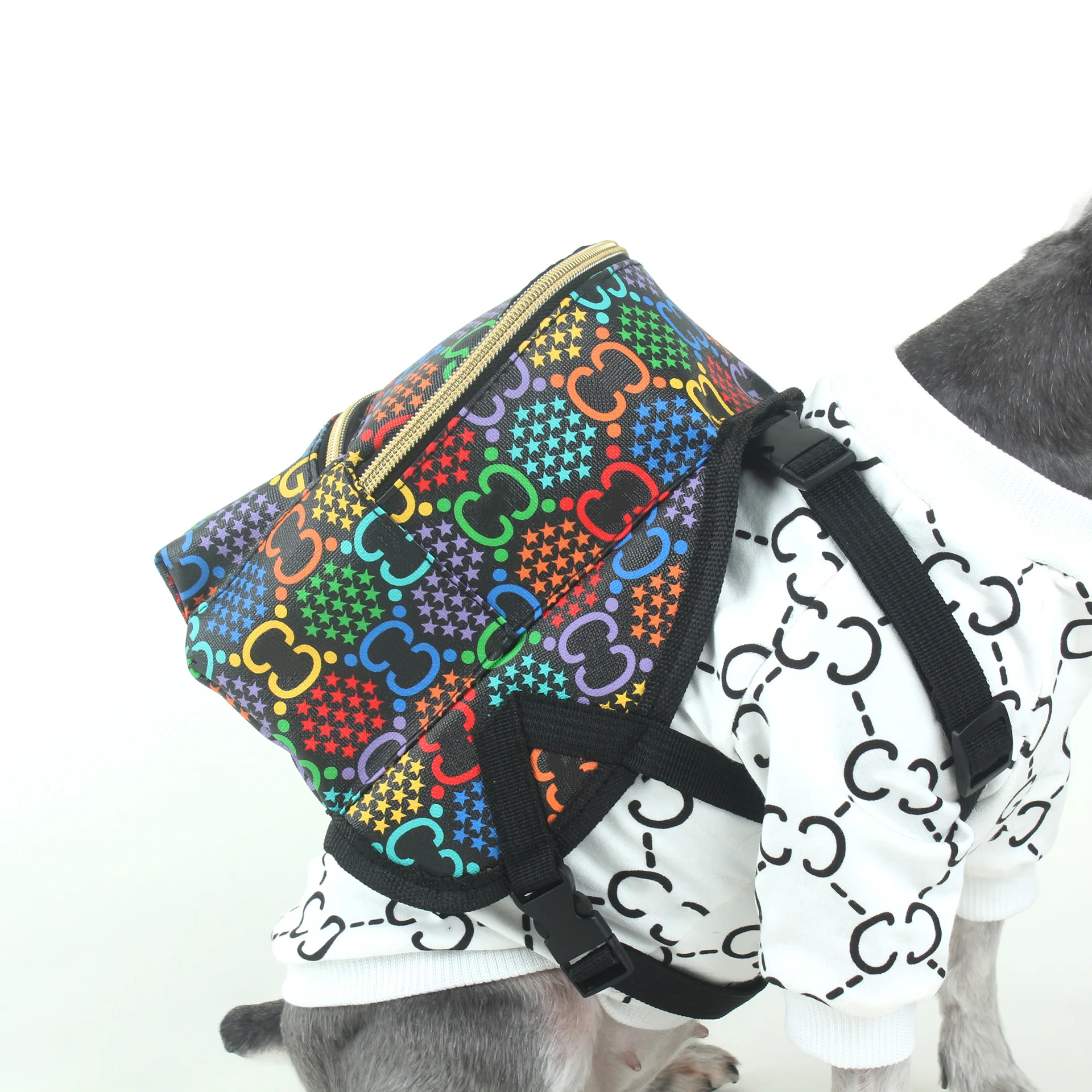 Mochila de hombro para mascota, morral escolar peque&ntilde;o y mediano para perros, gatos y perros, mochila de viaje Schnauzer Corgi-2
