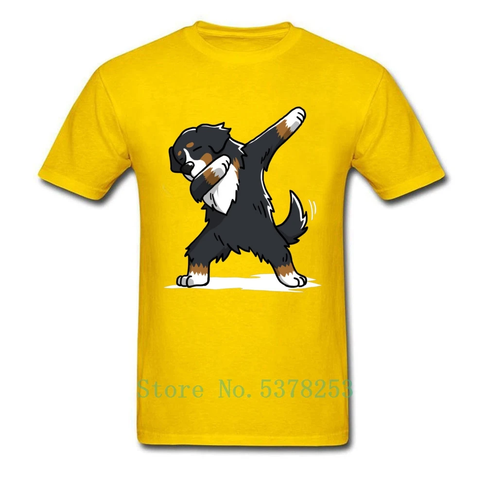 Футболка для мужчин желтая футболка Мужская с ума модная изображением Бернской