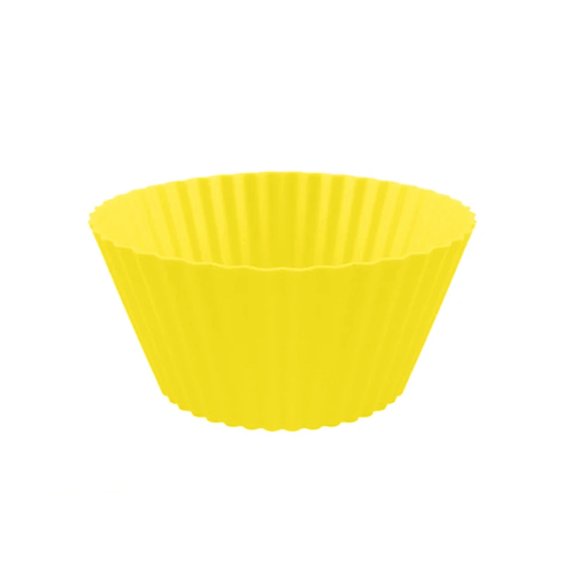 yellow Круглые силиконовые формы для выпечки тортов, Силиконовые Формы для кексов, инструменты для домашней кухни, инструменты для приготовления пищи, Прямая поставка - Цвет: yellow