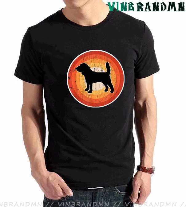 Kawaii Beagle T-shirt Vintage Style Puppy Lover gift Tee shirt Retro Silhouette Dog Breed T Shirt Cute Beagle Dog Tops Tees Male