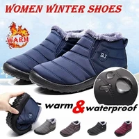 women winter waterproof snow boots womens plush thickened warm boots female anti slip shoes plush size 43 winter boots