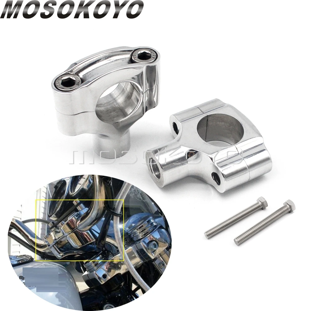 1 пара мотоциклетные хромированные 25 мм/1'riser универсальные для 883R 883N 883C поплавок Кафе Racer Cruisers крепление зажимные стояки