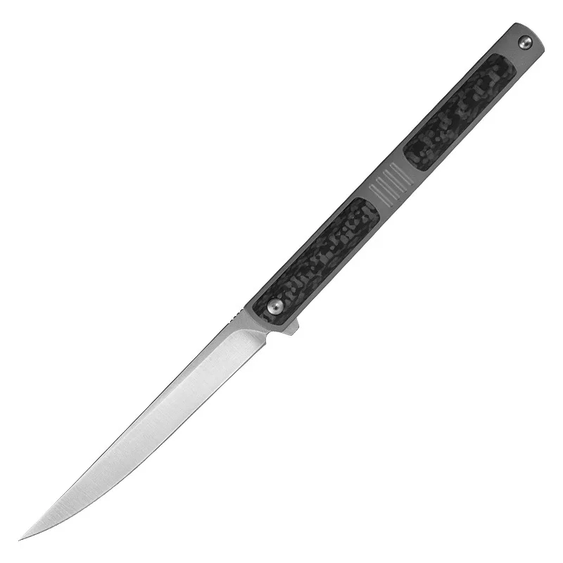 

EDC Pocket Knife Titanium Alloy Carbon Fiber Folding Knife High Hardness S90V Steel Bearing Sharp Folding Knife