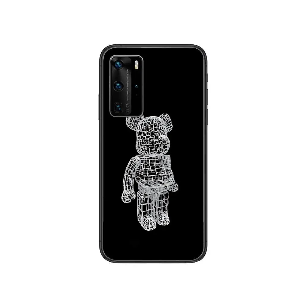 

Japanese luxury brand bear Clear Phone Case For Huawei Honor 20 10 9 8A 7 5T X Pro Lite 5G Black Etui Coque Hoesjes Comic Fash