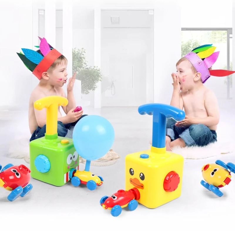 

Children's Balloon Toys Fun Inertia Balloon Powered Car Toys Aerodynamics Inertial Power Kids Gifts Car Toy