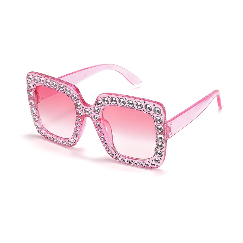 

Square Oversized Baby Cat Eye Sunglasses Kids Diamond Crystal Sun Glasses UV400 Summer Shades Large Frame Eyewear Luxury Gafas