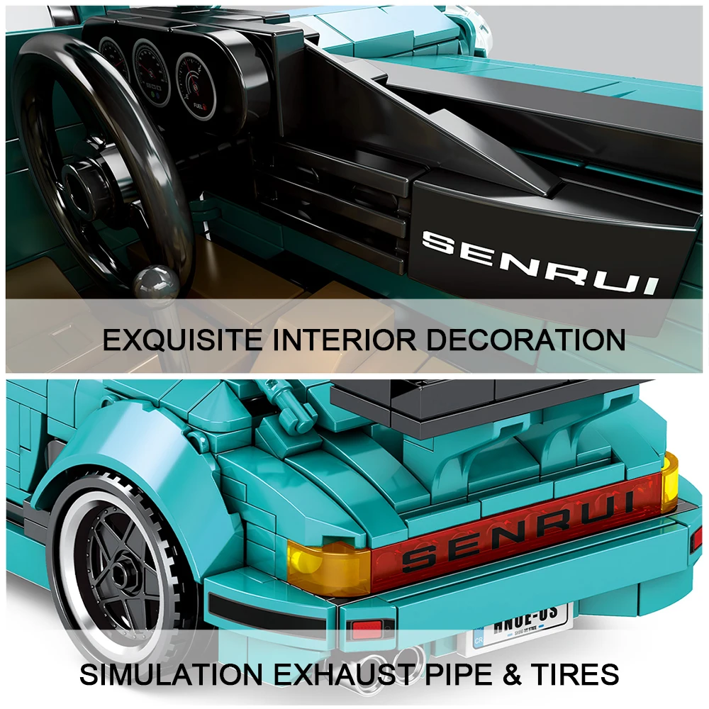 

SEMBO City Speed Champion Miniaturas Blocks Technik Car Vehicle 911 Pull Back Retro Classic Cars Building Blocks Toys For Boys