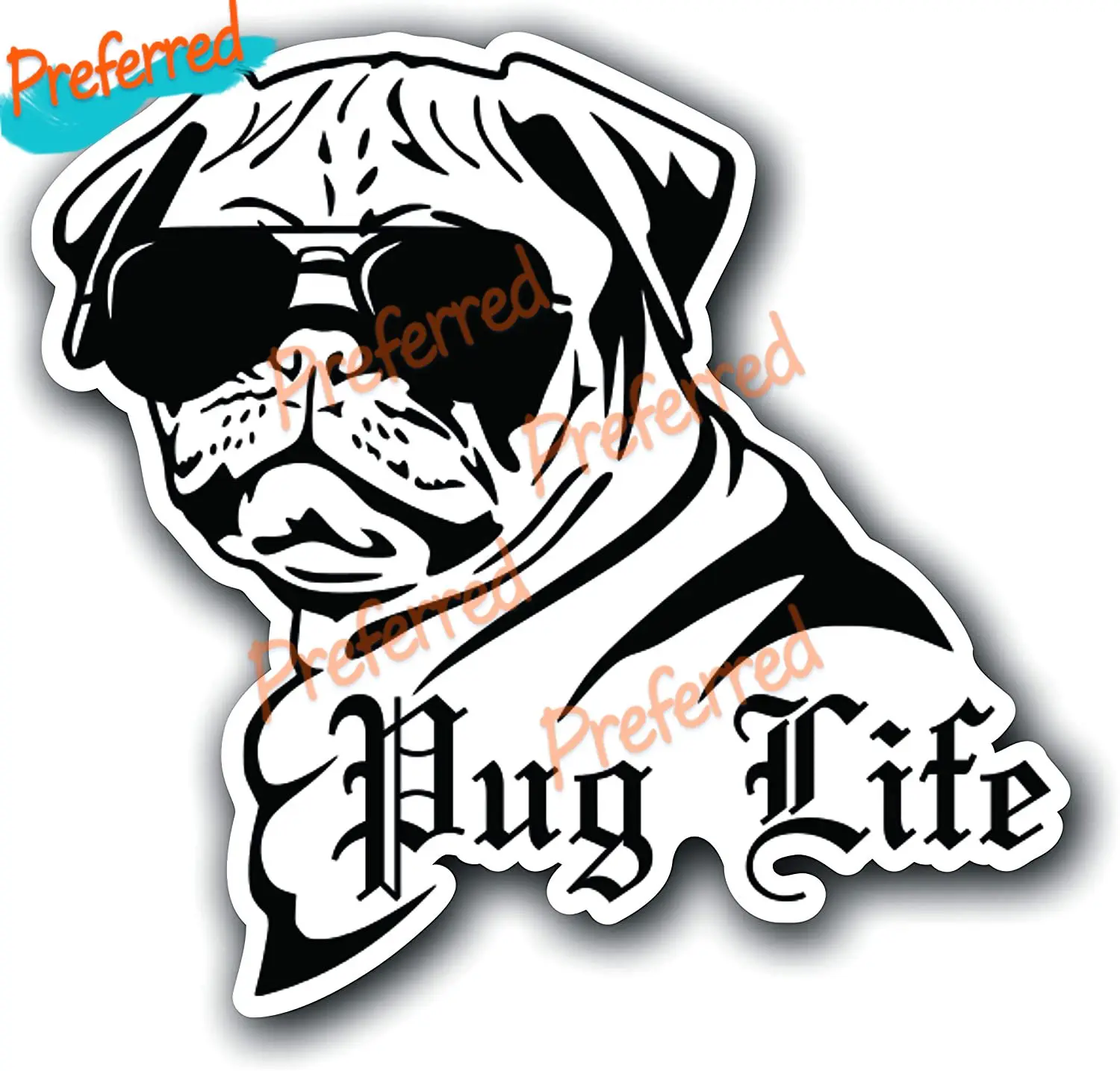 

High Quality Creative Dog Decal Motocross Racing Laptop Helmet Trunk Wall Vinyl Car Sticker Die Cutting Waterproof PVC